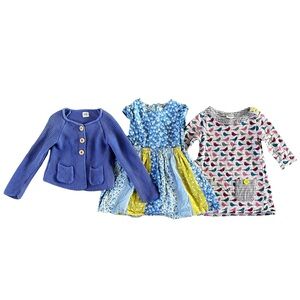Mini Boden girls dress cardigan sweater bundle lot sizes‎ 3-4, 5-6
